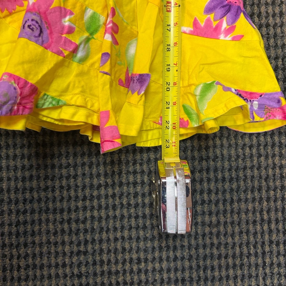 Handmade Floral Toddler Dress with Pink and Purple Accent Flowers- Approx 3-4T - Picture 5 of 8